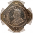 Cupro Nickel Two Annas Coin of King George V of Calcutta Mint of 1920.