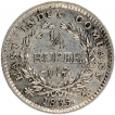 Silver Quarter Rupee Coin of King William IIII of Calcutta Mint of 1835.