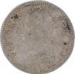 Silver Quarter Rupee Coin of Victoria Empress of Calcutta Mint of 1880.