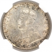 Silver Quarter Rupee Coin of King George V of Calcutta Mint of 1913.