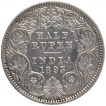 Silver Half Rupee Coin of Victoria Empress of Calcutta Mint of 1893.