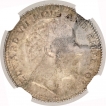 Silver Half Rupee Coin of King Edward VII of  Calcutta Mint of 1909.