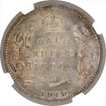 Silver Half Rupee Coin of King Edward VII of  Calcutta Mint of 1910.