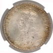 Silver Half Rupee Coin of King George V of Calcutta Mint of 1912.