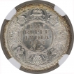 Silver Half Rupee Coin of King George V of Bombay Mint of 1914.