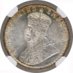 Silver Half Rupee Coin of King George V of Bombay Mint of 1914.