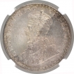 Silver Half Rupee Coin of King George V of Bombay Mint of 1928.