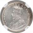 Silver Half Rupee Coin of King George V of  Calcutta Mint of 1933.