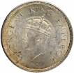 Silver Half Rupee Coin of King George VI of Bombay Mint of 1938.