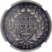 Silver One Rupee Coin of Victoria Queen of Calcutta Mint of 1840.