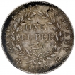 Silver One Rupee Coin of Victoria Queen of Calcutta Mint of 1840.