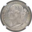 Silver One Rupee Coin of Victoria Queen of Calcutta and Bombay Mint of 1840.