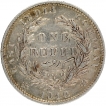 Silver One Rupee Coin of Victoria Queen of Calcutta Mint of 1840.