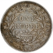 Silver One Rupee Coin of Victoria Queen of Madras Mint of 1840.