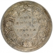 Silver One Rupee Coin of Victoria Queen of Bombay Mint of 1862.