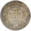 Silver One Rupee Coin of Victoria Queen of Bombay Mint of 1862.