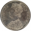 Silver One Rupee Coin of Victoria Queen of Bombay Mint of 1862.