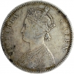 Silver One Rupee Coin of Victoria Queen of Bombay Mint of 1862.