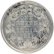 Silver One Rupee Coin of Victoria Queen of Madras Mint of 1862.