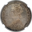 Silver One Rupee Coin of Victoria Queen of Bombay Mint of 1874.