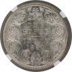 Silver One Rupee Coin of Victoria Empress of Bombay Mint of 1891.