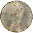 Silver One Rupee Coin of Victoria Empress of Bombay Mint of 1898.