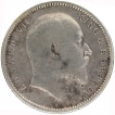 Silver One Rupee Coin of King Edward VII of Calcutta Mint of 1903.