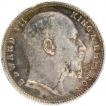 Silver One Rupee Coin of King Edward VII of Bombay Mint of 1910.