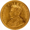 Gold Fifteen Rupees Coin of King George V of Bombay Mint of 1918.