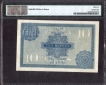 Extremely Rare Ten Rupees Bank Note of King George V Signed by J.B. Taylor of 1925.