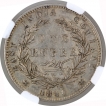 Exceedingly Rare Error Silver One Rupee Coin of Victoria Queen of Calcutta Mint of 1840.