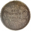 Error Silver One Rupee Coin of Victoria Queen of Calcutta Mint of 1862.