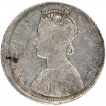 Extremely Rare Error Silver One Rupee Coin of Victoria Queen of Bombay Mint of 1862.