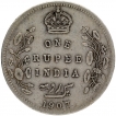 Error Silver One Rupee Coin of King Edward VII of Bombay Mint of 1907.