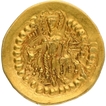 Gold One Quarter Dinar Coin of Vasudeva I of Kushan Dynasty of Oesho type.