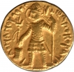 Gold Dinar Coin of Vasudeva I of Kushan Dynasty of Oesho type.