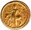 Gold Dinar Coin of Vasudeva I of Kushan Dynasty of Oesho type.