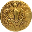 Gold Dinar Coin of Samudragupta of Gupta Dynasty of Scepter type.