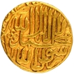 Gold Mohur Coin of Akbar of Agra Dar ul Khilafa Mint.