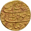 Gold Mohur Coin of Aurangzeb Alamgir of Surat Mint.