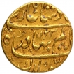 Gold Mohur Coin of Shah Alam Bahadur of Khujista Bunyad Mint.