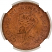 Bronze One Quarter Anna Coin of King George VI of Bombay Mint of 1941.