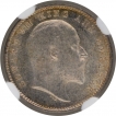 Silver Two Annas Coin of King Edward VII of Calcutta Mint of 1903.