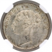 Silver Quarter Rupee Coin of Victoria Queen of Calcutta Mint of 1840.