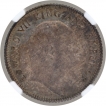 Silver Quarter Rupee Coin of King Edward VII of Calcutta Mint of 1907.