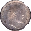 Silver Quarter Rupee Coin of King Edward VII of Calcutta Mint of 1910.