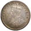 Silver Quarter Rupee Coin of King George V of Calcutta Mint of 1912.