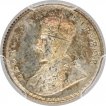 Silver Quarter Rupee Coin of King George V of Bombay Mint of 1913.