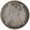 Silver Half Rupee Coin of Vicoria Empress of Bombay Mint of 1877.