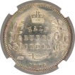 Silver Half Rupee Coin of King Edward VII of Calcutta Mint of 1906.